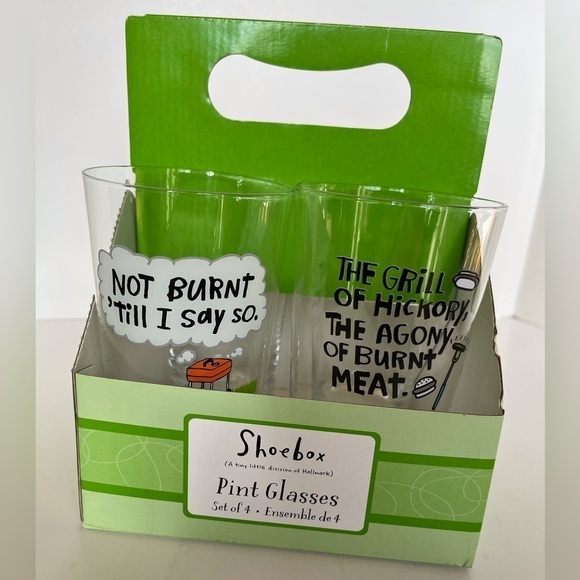 Shoebox - Hallmark Pint Glasses Set of 4 - Picture 2 of 9
